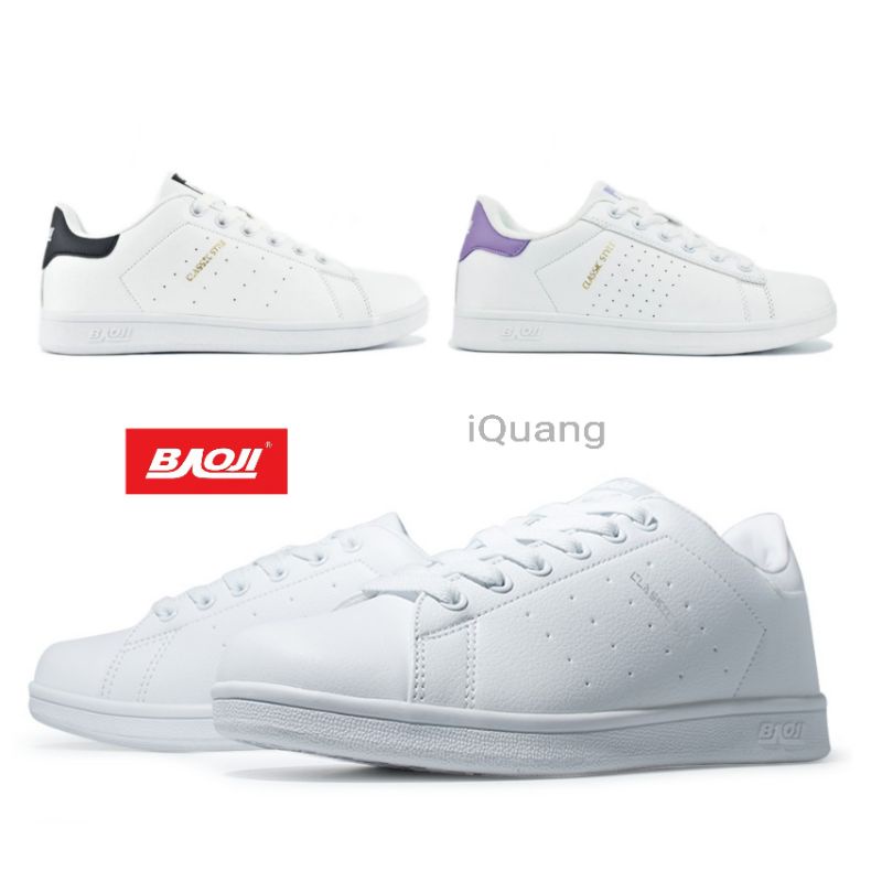 ภาพหน้าปกสินค้ารองเท้าผ้าใบ Tennis Court เบาจิ พร้อมส่ง Baoji Classic ​ 36 - 41 BJW317A BJW885 ขาว ชมพู ม่วง เขียว ดำ จากร้าน iquang บน Shopee