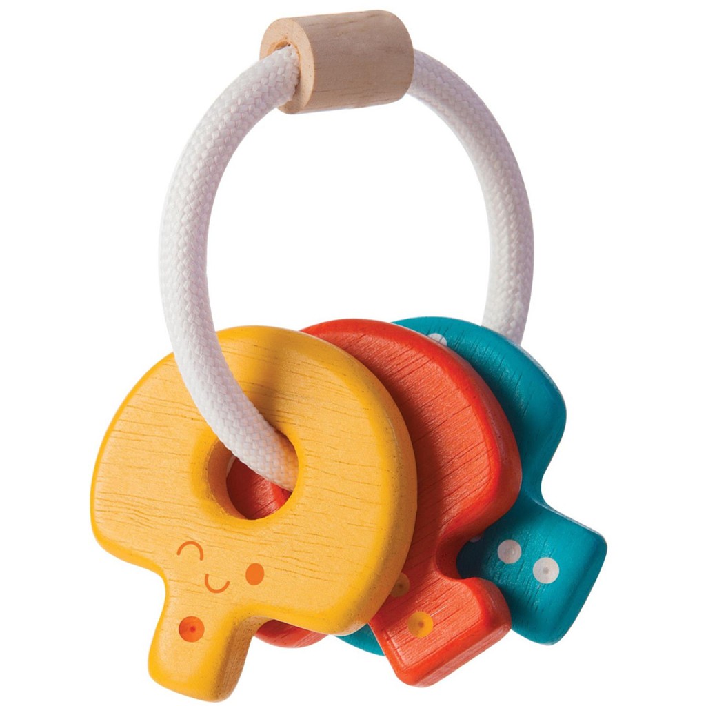 PlanToys 5217 Baby Key Rattle ของเล่นไม้กุญแจกุ๊งกิ๊ง(หลากสี) Shopee