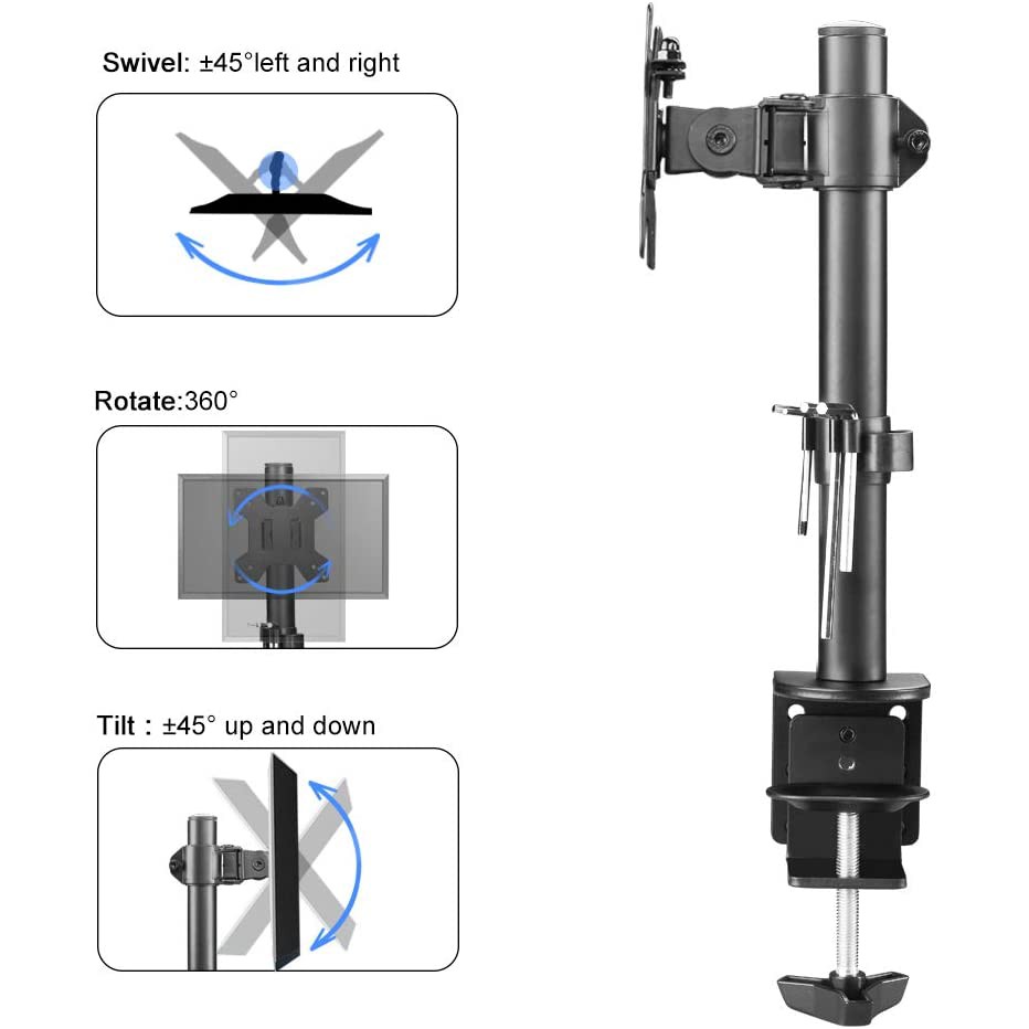 Computer Monitor Desk Mounts 1 Monitors Single Monitor Desk Mount ...