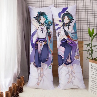 【บลูไดมอนด์】Japanese Anime Game Dakimakura Genshin Impact Handsome Kaeya Xiao Pillowcase Hugging Body Pillow cover Otaku