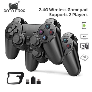 จอยสติ๊กควบคุมเกมไร้สาย 2.4 กรัม สําหรับ Android PC Dual Controller Gamepad PS3