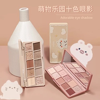 Novo Adorable Eye Shadow No.5505 โนโว อายแชโดว์ 10 ช่อง เนื้อแมทท์ ชิมเมอร์ กลิตเตอร์