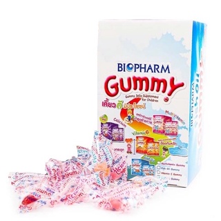 สินค้า Biopharm Gummy ไบโอฟาร์ม กัมมี่ วิตามินเคี้ยว วิตามิน รวมรส คละรส จำนวน 1 กล่อง บรรจุ 40 เม็ด 01642