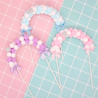 ท็อปเปอร์ รูปซุ้มผม ยูนิคอร์นน่ารัก สีชมพู สําหรับตกแต่งเค้กวันเกิด งานแต่งงาน