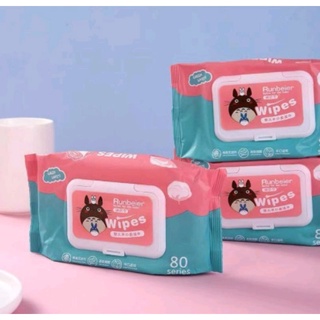 ทิชชู่ เปียก 80 แผ่น กระดาษเปียก Baby Wipes กระดาษทิชชู่เปียก สูตรน้ำบริสุทธิ์ ผ้านุ่มชุ่มชื่น