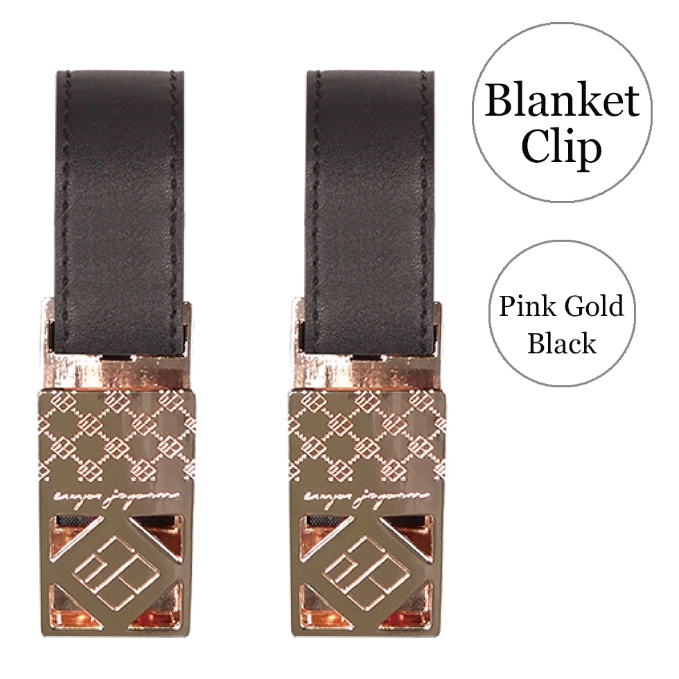 ที่หนีบผ้าห่มสำหรับรถเข็น-คาร์ซีส-luxurious-blanket-clips-pinkgold-pu-black