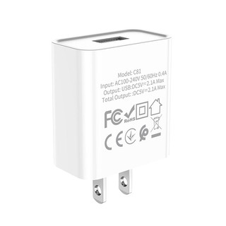 หัวปลั๊ก HOCO  Wall charger “C81 Asombroso” US plug เครื่องชาร์จผนังปลั๊กอเมริกัน