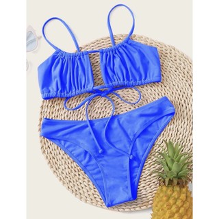 Size S New Shein bikini dark blue set พร้อมส่ง