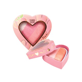 บลัชออนรูปหัวใจ Sivanna Colors Sweet Peach Blush HF8120 บลัชออนพาเลทหัวใจ บลัชออนมีชิมเมอร์