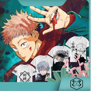 【Hot】เสื้อยืดแขนสั้นพิมพ์ลายอะนิเมะ Jujutsu Kaisen