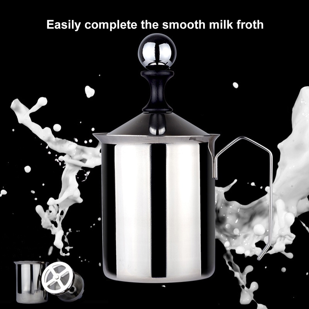 ที่ตีฟองนม-เครื่องทำฟอง-milk-frother-coffee-ที่ปั้มฟองนม-ทำจาก-แสตนเลส-หนาอย่างดี-500ml