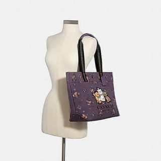 Coach DISNEY X COACH TOTE WITH ROSE BOUQUET PRINT AND ARISTOCATS (COACH 91130)