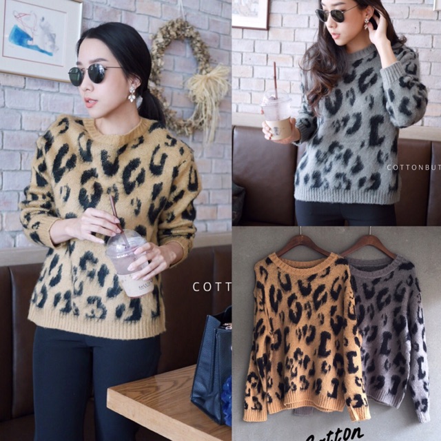 leopard-knit-top