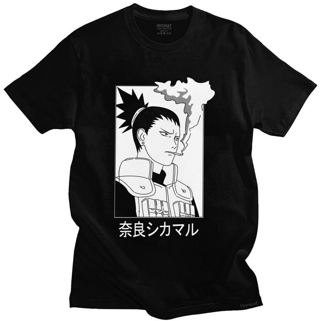 naruto-เสื้อยืดแขนสั้นพิมพ์ลายการ์ตูนนารูโตะสไตล์ญี่ปุ่นสําหรับผู้ชาย