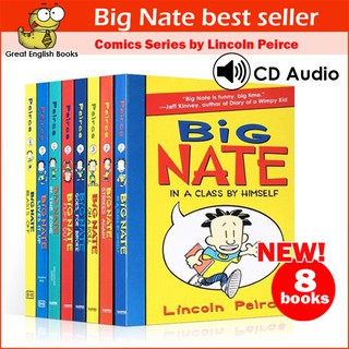 พร้อมส่ง 8เล่ม/14เล่ม Set of 8 books of Big Nate best seller***Free audio ทั้ง 8 เล่ม Comics Series by Lincoln Peirce