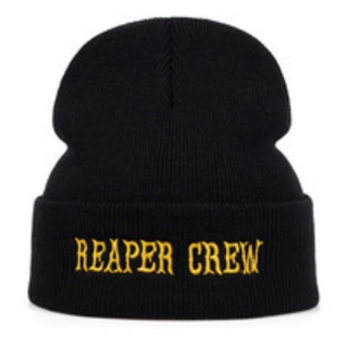 Reaper Crew หมวกถักลําลองแฟชั่นสําหรับผู้ชายผู้หญิงสีพื้นสไตล์ฮิปฮอป