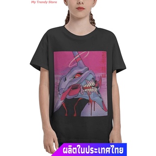 My Trendy Store อีวานเกเลียนเสื้อยืดลำลอง Neon Genesis Evangelion Shirts Teenager Short Sleeve Tshirts Tops Evangelion M