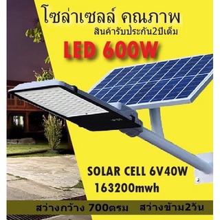 ไฟโซล่าเซลล์  ไฟทาง แผงแยก แผงใหญ่จุใจ โซล่า สว่างยันเช้า 600W 1000W Aurasellofficial