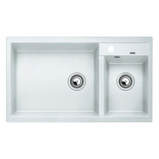 Embedded sink SINK BUILT 2BOWL BLANCO METRA 9 495.39.101 WHITE Sink device Kitchen equipment อ่างล้างจานฝัง ซิงค์ฝัง 2หล