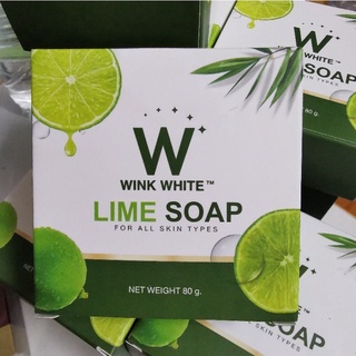 (ของแท้ 💯)​ Wink White LIME Soap วิงค์ไวท์ สบู่ มะนาว ผิว ใส ช่วยให้ผิว ขาว สุขภาพ ดี