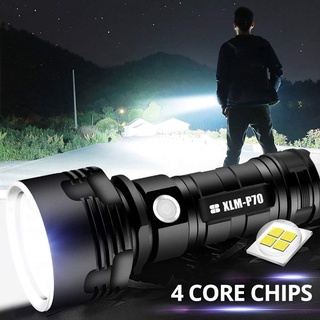 ไส้ตะเกียงสี่แกนSHENYU XLM-P70 ไฟฉายสว่างมาก Super Powerful LED Flashlight มีระบบชาร์จในตัว ใช้แบตเตอรี่ 26650