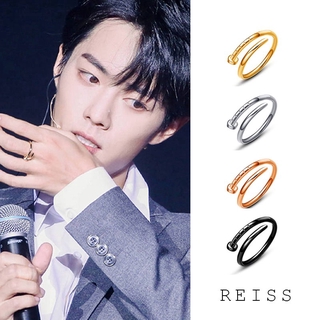 ภาพหน้าปกสินค้าแหวน ลายตะปู แฟชั่นสไตล์เกาหลี แหวนคู่รักไทเทเนียม แบบปรับได้ ที่เกี่ยวข้อง