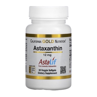 ภาพหน้าปกสินค้า[พร้อมส่ง] 🇺🇸California Gold Nutrition, Astaxanthin, Astalif, 12 mg, 30 Veggie Softgels ที่เกี่ยวข้อง