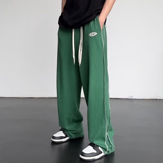 [M-2XL] กางเกงวอร์มขายาวลําลอง ทรงตรง ลายทาง เข้ากับทุกการแต่งกาย แฟชั่นฤดูใบไม้ผลิ ฤดูร้อน สไตล์ฮิปฮอป สําหรับผู้ชาย