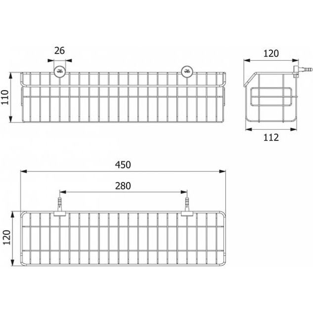 31-12-vrh-hw102-w102b-ตะแกรงเอนกประสงค์-แบบติดผนัง-ขนาด120x450x110มม