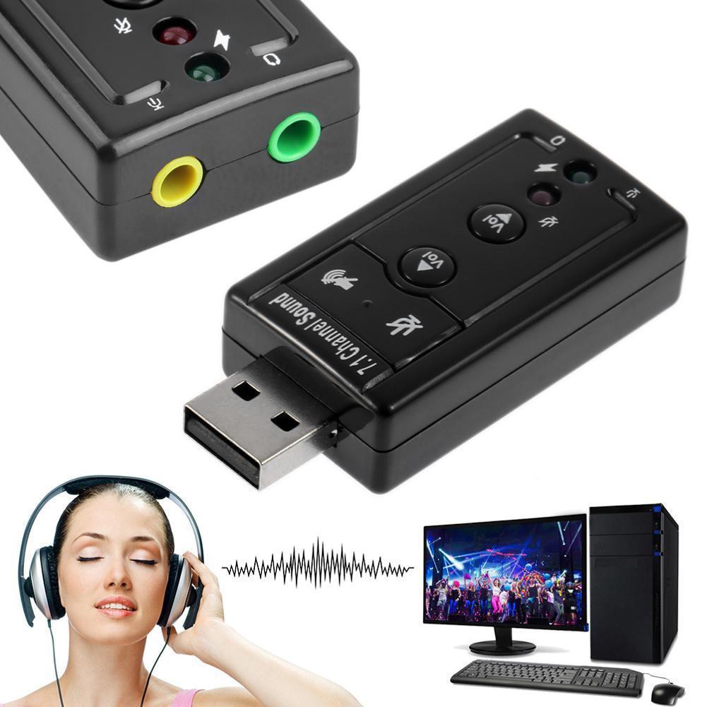 ราคาและรีวิวUSB 2.0 3D Virtual 12Mbps External 7.1 Channel Audio Sound Card Adapter