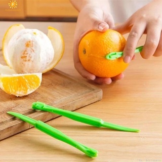 ยาวพลาสติกสีส้มปอกแบบพกพาพลาสติกสีส้มผิว Remover มัลติฟังก์ชั่ปอกบ้านครัวผลไม้ปอกและสีส้มที่เปิดเครื่องตัด flowerdance