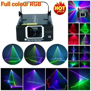 เลเซอร์ไฟดิสโก้ 1หัว7สี laser disco Full Color ไฟเลเซอร์ลายเส้น