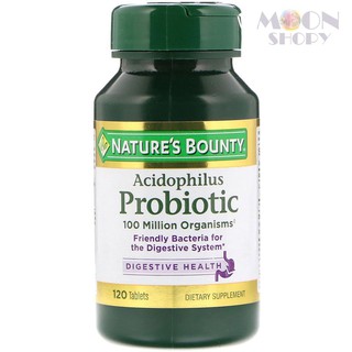 ภาพขนาดย่อของภาพหน้าปกสินค้าNature's Bounty, Acidophilus Probiotic, 120 Tablets โปรไบโอติกส์ ชนิด 100 ล้าน CFU  ช่วยระบบการย่อยและระบบขับถ่ายได้ดี จากร้าน d999d บน Shopee ภาพที่ 1