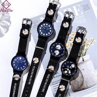 แฟชั่นเกาหลี Daisy Canvas Lovers นาฬิกาฤดูร้อนใหม่ผู้ชายผู้หญิงหวานดอกไม้กำไลข้อมือ Trendy Girlfriend Wristwatch