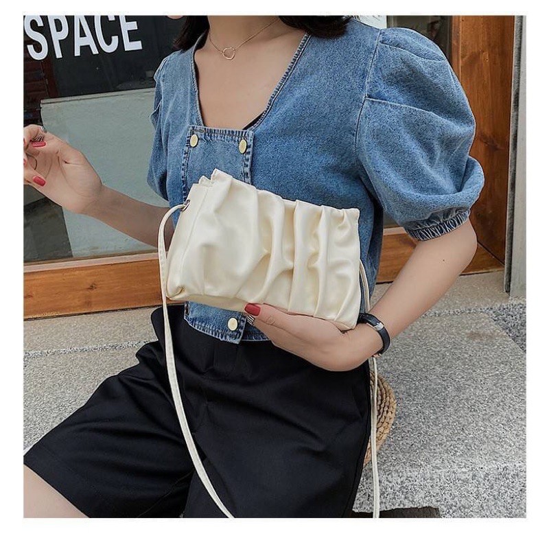 กระเป๋าสะพายแฟชั่นทรงจับจีบย่น-jeeb-bag