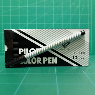 Pilot SDR-200 BLACK ปากกาเมจิกไพล๊อต หมึกสีดำ หัวขนาด 2.0มม. (1กล่อง/12ด้าม) สำหรับระบายสี เขียนลงกระดาษ