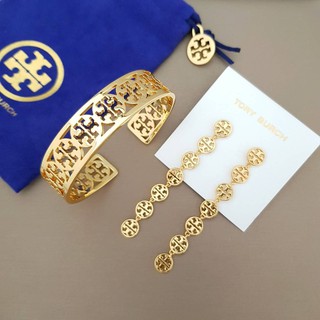 กำไลข้อมือ/ต่างหู Tory Burch งาน stainless steel เกรด 1:1 งาน สวยมากค่ะ