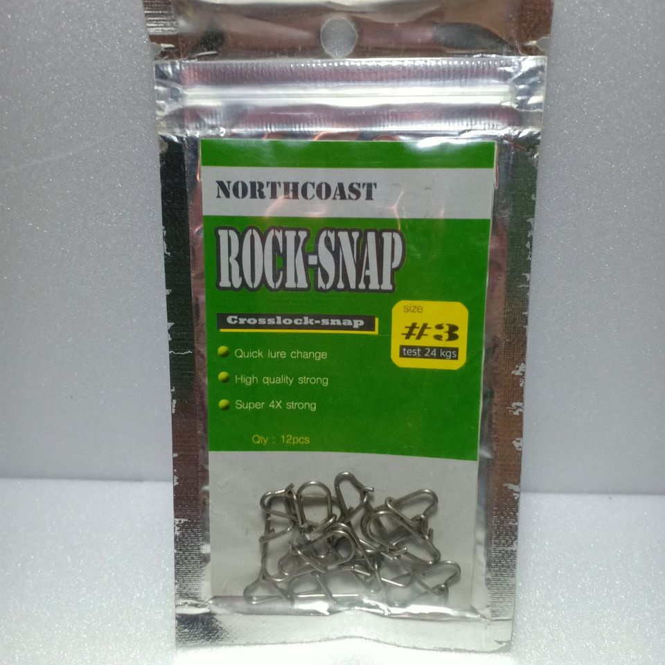 กิ๊ฟ-rock-snap-กิ๊ปตกปลา-กิ๊ฟตกปลา-กิ๊บตกปลาช่อน-กิ๊บตกปลา-กิบตกปลา-snap-กิบตกปลาช่อน-อุปกรณ์ตกปลา-แข็งแรงบรรจุ-12-ชิ้น