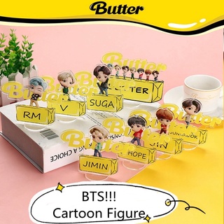 สินค้า Kpop Bts Stand Figure Album Butter Action Model Jin\\Suga\\J-Hope\\Rm\\Jimin\\V\\Jung Vartoon Cute Stand Display Plate Desk Home Decor 방탄소년단 防弾少年団 Fans Gifts