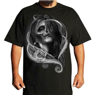 [100% Cotton] Wanyg เสื้อยืดลําลอง แขนสั้น พิมพ์ลาย Dia De Los Muertos Dyse One Chicano Tattoo เหมาะกับการเล่นกีฬา คลาสส