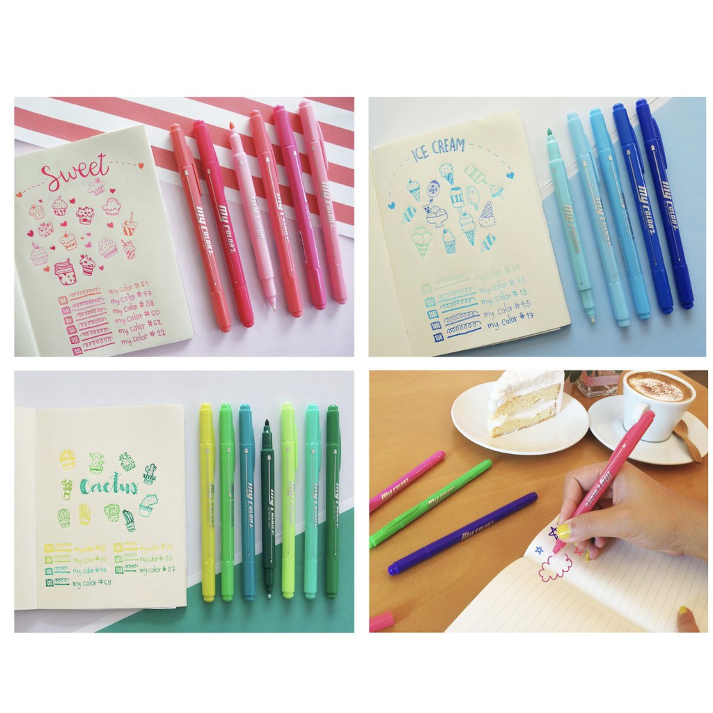 ปากกาสี-my-color-2-ชุด-15-สี-พร้อมซอง-dong-a
