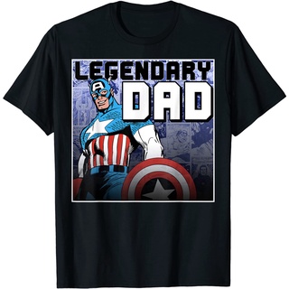 เสื้อยืดทุกวันdailyเสื้อยืด พิมพ์ลายกราฟิก Marvel Capn America Fathers Day LegendSto5XL