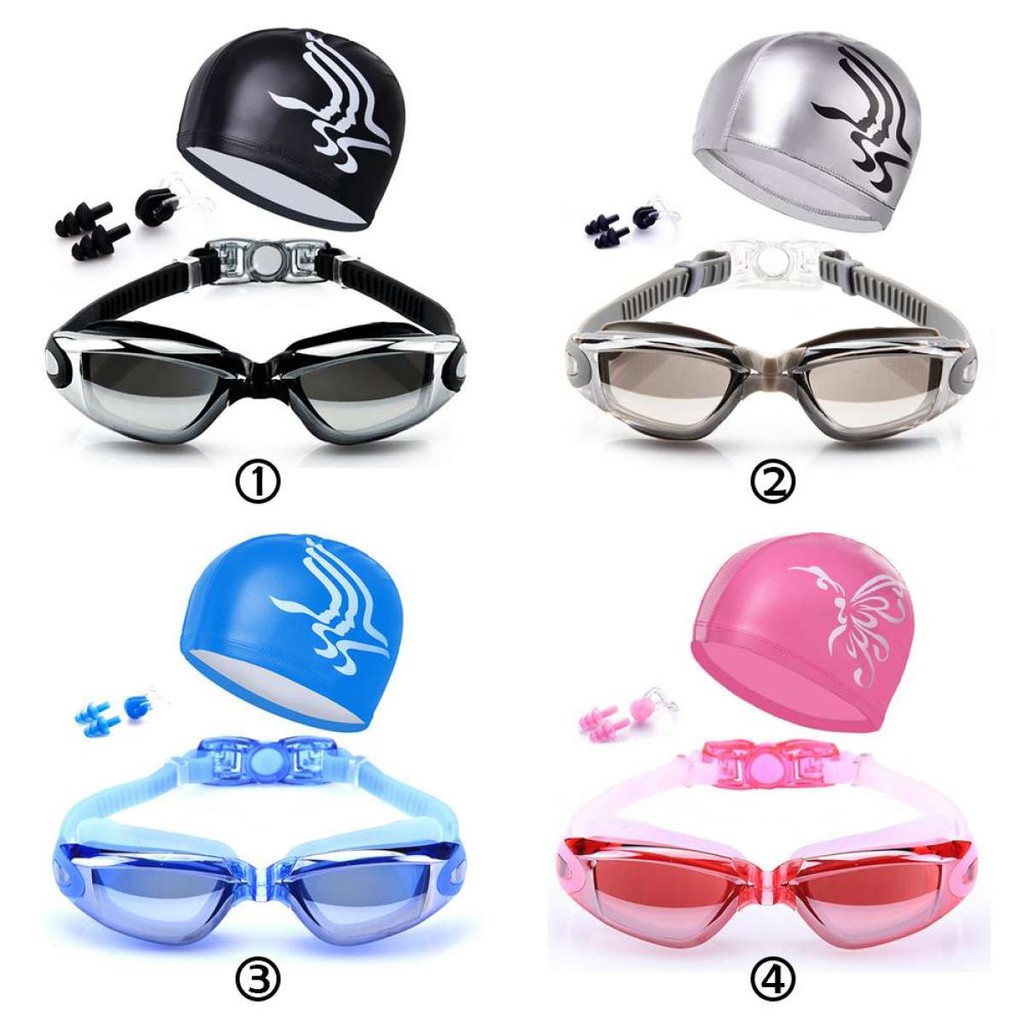 ภาพหน้าปกสินค้าSY9011ชุดแว่นตาว่ายน้ำผู้ใหญ่ แว่นตาว่ายน้ำ ผู้หญิงและชาย กรอบแว่นตาขนาดใหญ่ แว่นตา + มีที่อุดหู + หมวก จากร้าน care_2020 บน Shopee