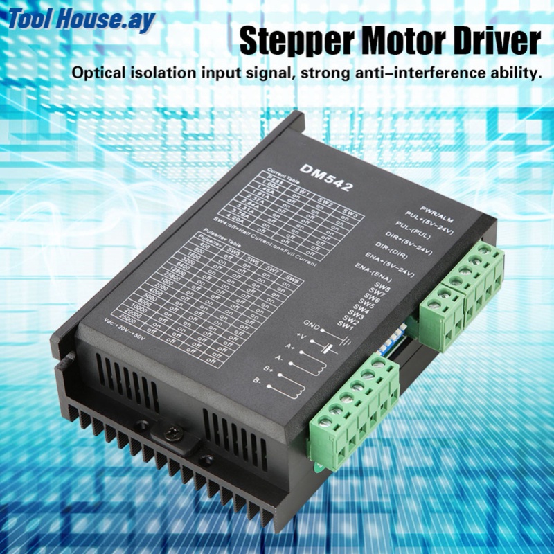 ภาพหน้าปกสินค้าDM542 2-phase Stepper Motor Driver 57/86 Series Stepping 18-48VDC Peak 4.2A
