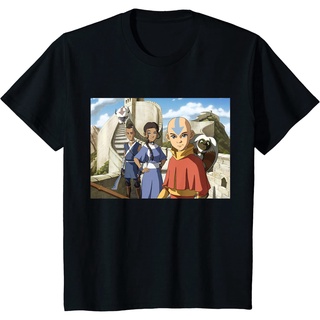 เสื้อยืด ผ้าฝ้าย พิมพ์ลาย The Avatar Aang And Friends สําหรับผู้ชาย