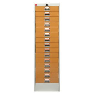 File cabinet CABINET 15 DRAWERS LUCKY WORLD CDX-15-EG BROWN Office furniture Home &amp; Furniture ตู้เอกสาร ตู้ลิ้นชักเหล็ก