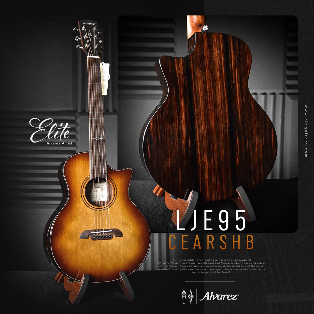 alvarez-lje95cearshb-กีตาร์โปร่งไฟฟ้าไซส์-3-4-สเปค-top-solid-aa-western-red-cedar-macassar-ebony-พร้อมกระเป๋า