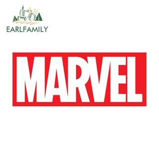 Earlfamily สติกเกอร์ไวนิล ลายโลโก้ Marvel 13 ซม. X 10.6 ซม. สําหรับตกแต่งหน้าต่างรถยนต์ DIY