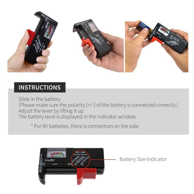 เครื่องวัดระดับพลังงาน-แบตเตอรี่-bt-168-battery-tester-volt-checker-for-aa-aaa-9v-button-multiple-size-battery