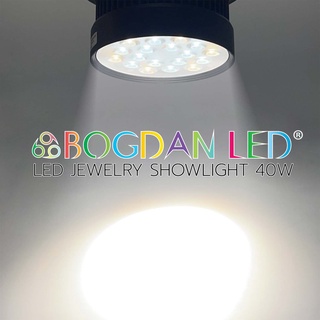 LED Jewelry Showlight สีขาว+วอร์มไวท์ โคมไฟแอลอีดีหมุนได้ 220VAC 40W วัสดุคุณภาพดี ให้ความสว่างสูง แถมไดร์เวอร์